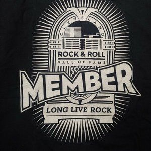 Rock & Roll Hall of Fame Member Men M T Shirt Black Short Sleeve Cleveland Music